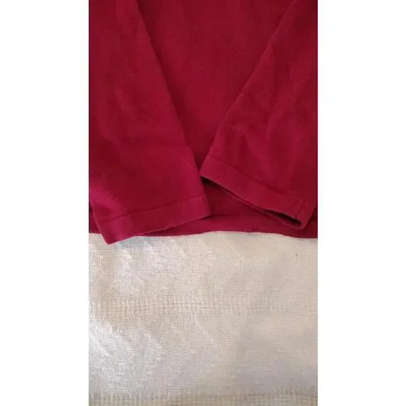 VTG Lauren Ralph Lauren Duck Hunter Intarsia Sweater Red cotton Medium - Picture 5 of 16